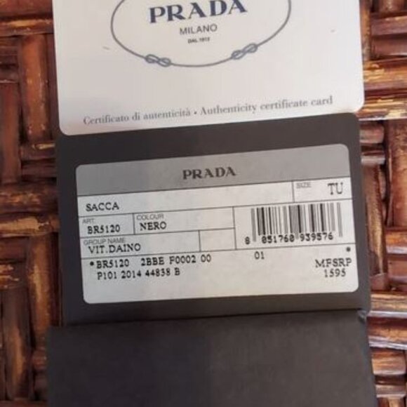 NWOT PRADA VITELLO DAINO LEATHER BAG WITH CROSSBODY STRAP - Picture 11 of 13